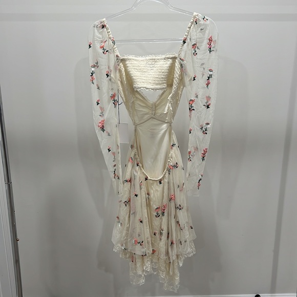 Majorelle size Small floral printed cream dress - Picture 3 of 4